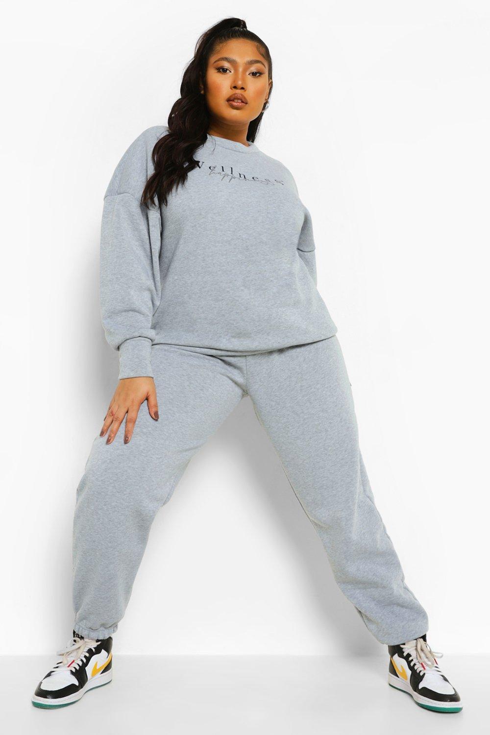 Boohoo plus hot sale size tracksuit